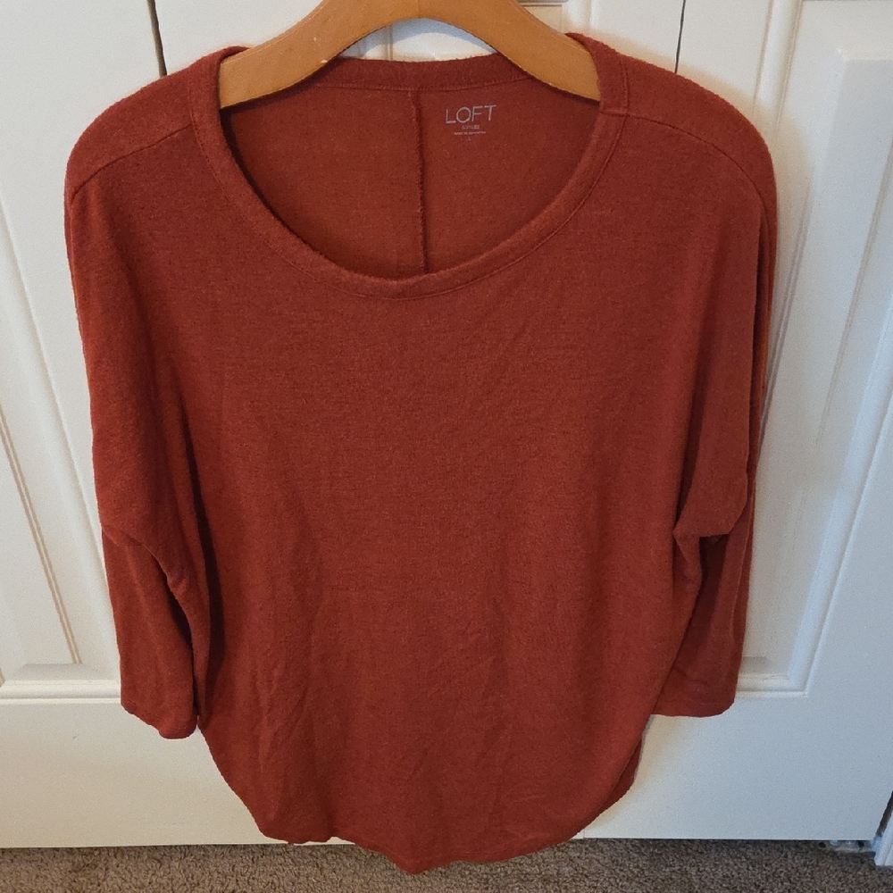 LOFT Terracotta Long Sleeve Top